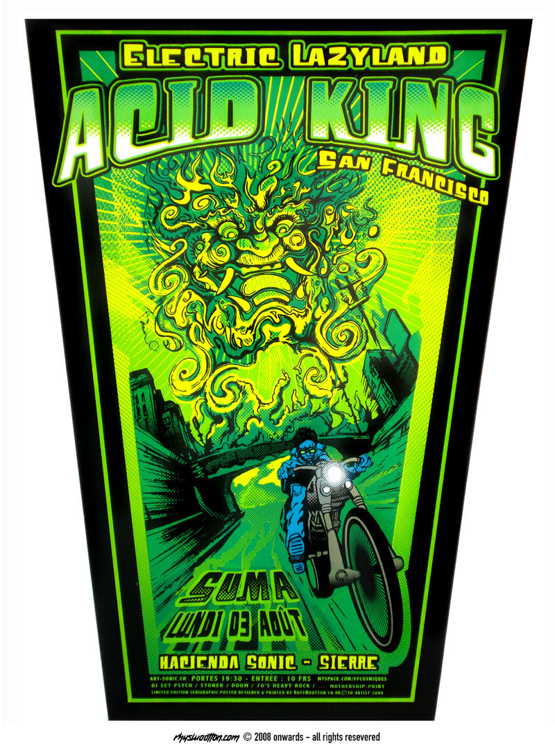 Acid-King-screen-printed-gig-poster-rhyswootton.com-copyright-to-artist-2008-onwards2